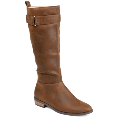 Shop Journee Collection Collection Women's Tru Comfort Foam Wide Calf Lelanni Boot In Brown