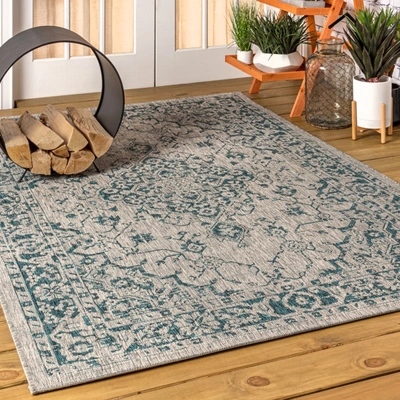 Jonathan Y Rozetta Boho Medallion Textured Weave Indoor/outdoor Area Rug