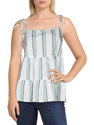 Shop After Market Womens Cotton Striped Tank Top In White