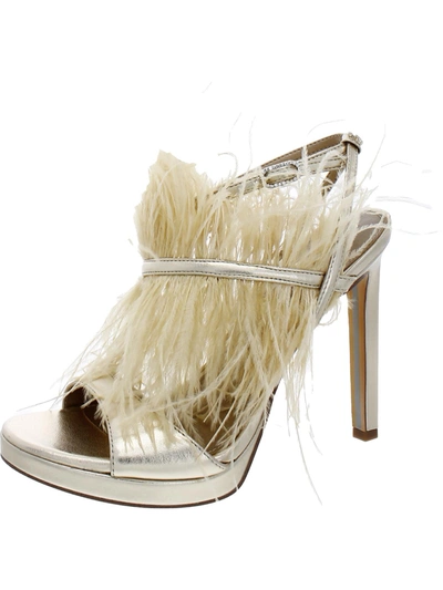 Sam Edelman Jacinta Womens Satin Feather Heels In Multi