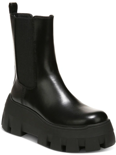 Circus By Sam Edelman Ana Womens Mixed Media Pull On Ankle Boots In Black