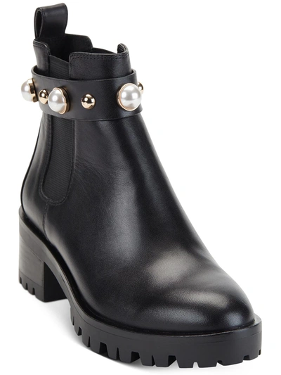 Shop Karl Lagerfeld Pola Womens Embellished Ankle Chelsea Boots In Multi