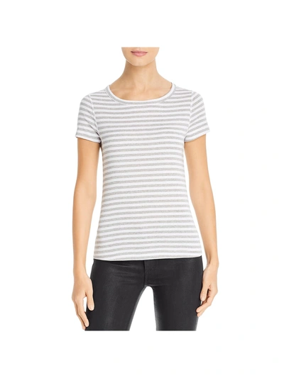 Shop Three Dots Breckenridge Womens Stripe Short Sleeve T-shirt In White