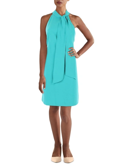 Shop Vince Camuto Womens Boho Short Halter Dress In Blue