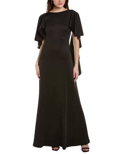 Shop Black Halo Lotus Gown In Black