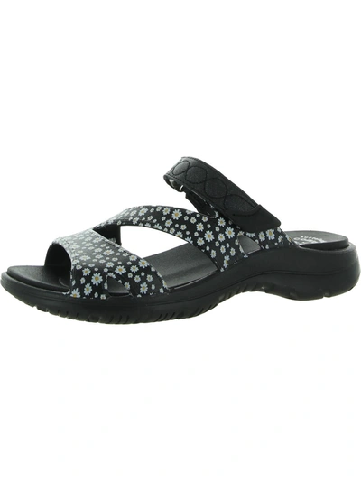 Shop Dr. Scholl's Adelle-lite Womens Tie-dye Slip On Slide Sandals In Black