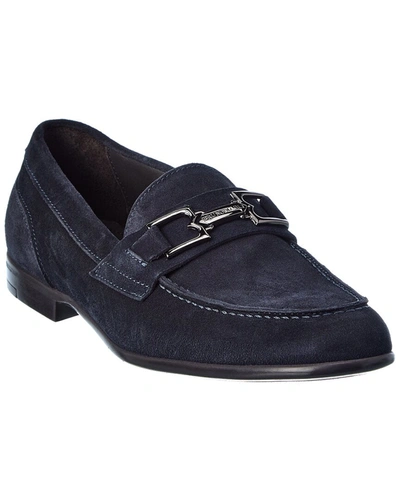 Shop M By Bruno Magli Fermo Note Suede Loafer In Blue