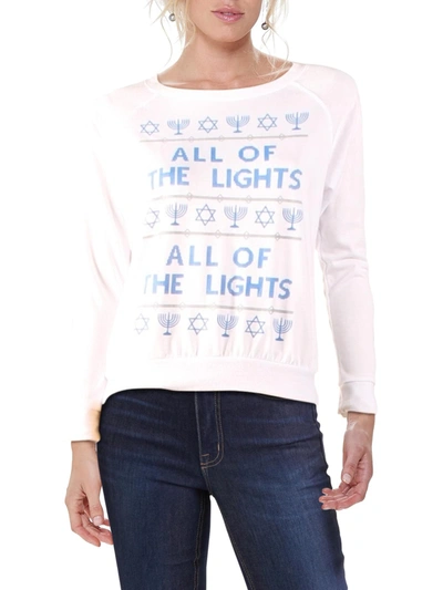 Shop Prince Peter Hanukkah Womens Comfy Coxy Logo Sweatshirt In White