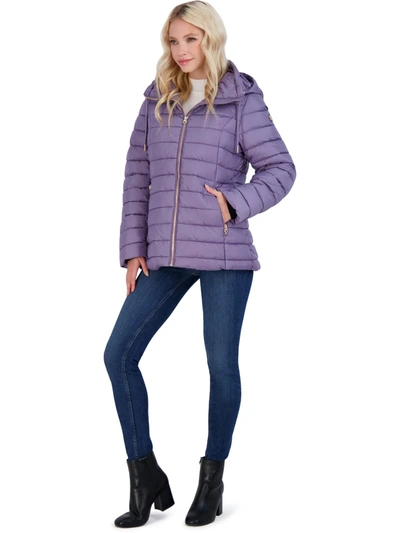 Shop Jessica Simpson Womens Quilted Packable Puffer Coat In Purple