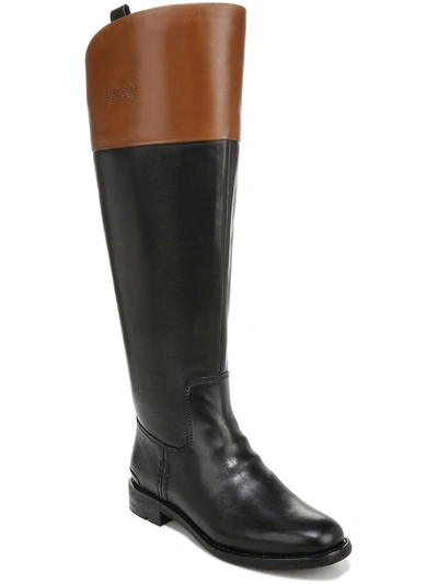 Shop Franco Sarto Meyer 2 Womens Leather Wide Calf Knee-high Boots In Black