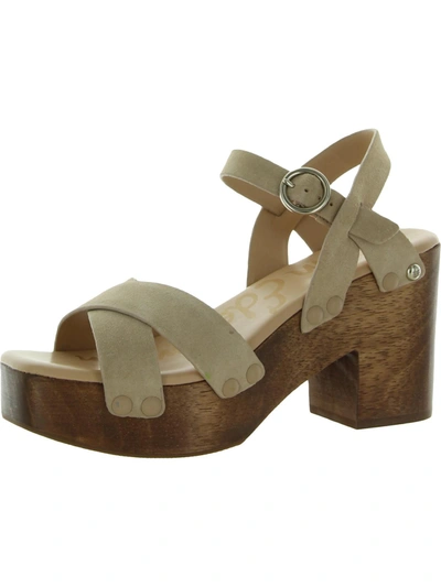 Sam Edelman Josefine Womens Buckle Wood Heels In Brown