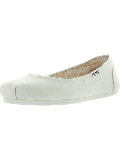 Shop Bobs From Skechers Plush Turning Point Womens Canvas Slip On Flats In White