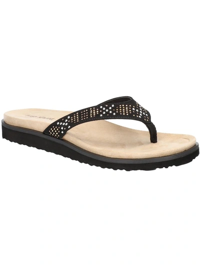 Easy Street Stevie Womens Padded Insole Open Toe Thong Sandals In Multi