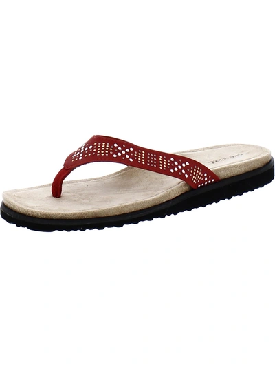 Shop Easy Street Stevie Womens Padded Insole Open Toe Thong Sandals In Multi