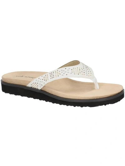 Easy Street Stevie Womens Padded Insole Open Toe Thong Sandals In Multi