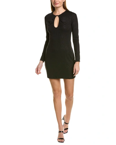 Shop Bcbgmaxazria Keyhole Mini Dress In Black