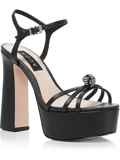 Shop Aqua Sandalia Womens Dressy Slip On Platform Sandals In Black