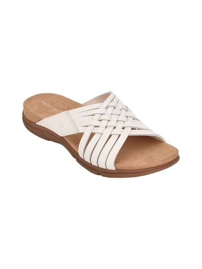 Shop Easy Spirit Meadow Womens Leather Slip On Huarache Sandals In White