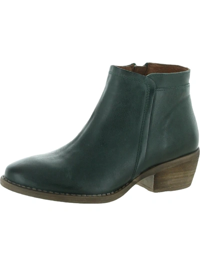 Shop Eric Michael Hayley Womens Leather Almond Toe Ankle Boots In Green