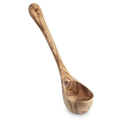 Shop Berard Handcrafted Olive Wood 14-inch Ladle In Brown