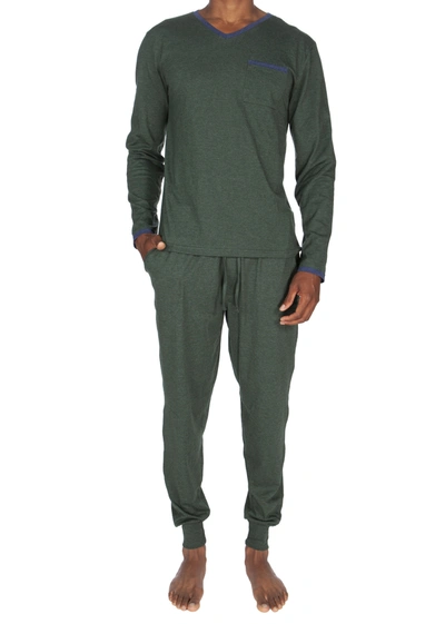 Shop Unsimply Stitched Lounge Pant Lounge Shirt Set In Green