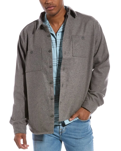 Shop Onia Essential Heavy-weight Wool-blend Overshirt In Grey