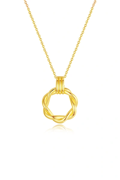 Shop Classicharms Eléa Twisted Hoop Pendant Necklace In Gold