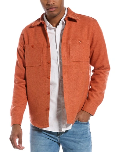 Shop Onia Essential Heavy-weight Wool-blend Overshirt In Orange