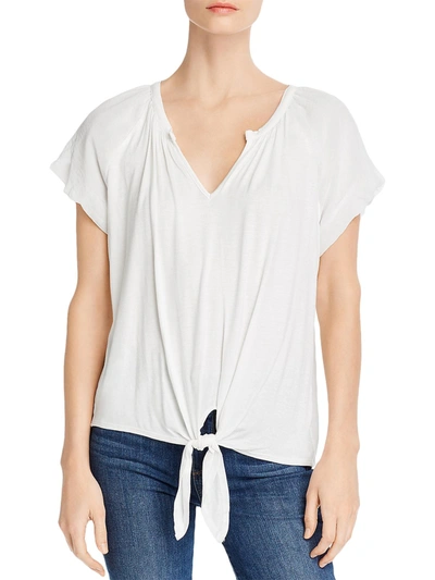 Shop Kim & Cami Womens Short Sleeves V-neck Blouse In White