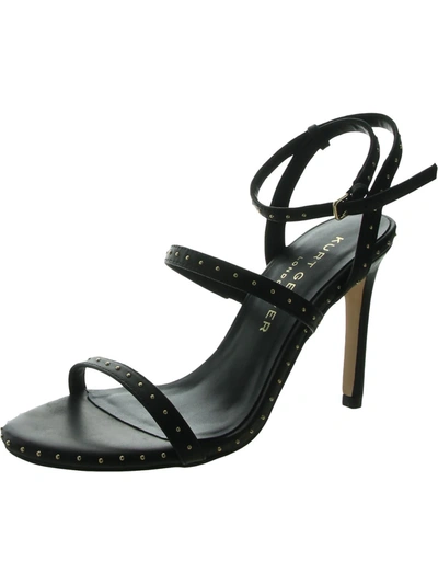 Shop Kurt Geiger Portia Womens Leather Ankle Strap Dress Sandals In Black