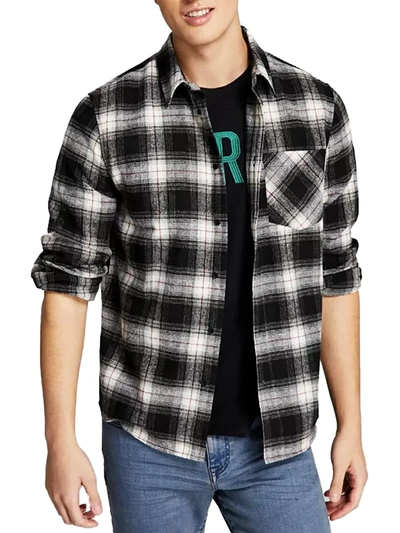 Shop And Now This Mens Flannel Collared Button-down Shirt In Multi