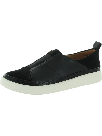 Shop Vionic Zinah Womens Leather Lifestyle Slip-on Sneakers In Black