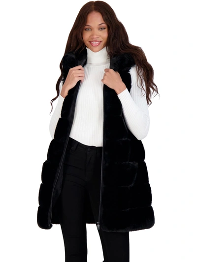 VIA SPIGA WOMENS WATER RESISTANT PLUSH OUTERWEAR VEST 