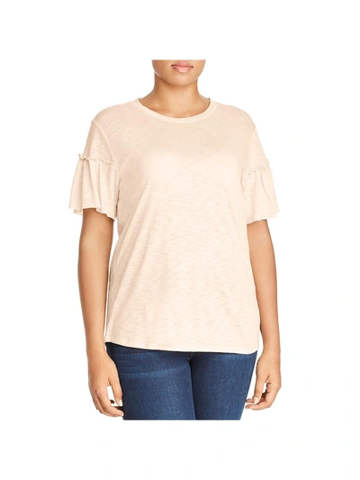 Shop Elan Plus Womens Cotton Slub T-shirt In Pink