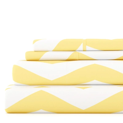 Shop Ienjoy Home Arrow Yellow Pattern Sheet Set Ultra Soft Microfiber Bedding