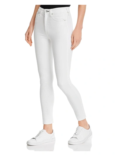 Shop Rag & Bone Nina Womens High Rise Slim Skinny Pants In White