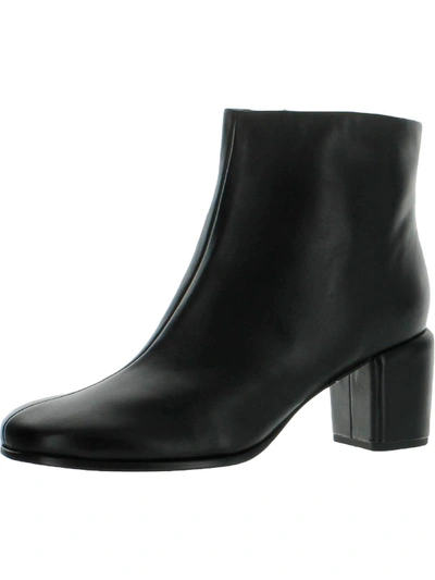 Shop Vince Maggie Womens Leather Square Toe Ankle Boots In Black