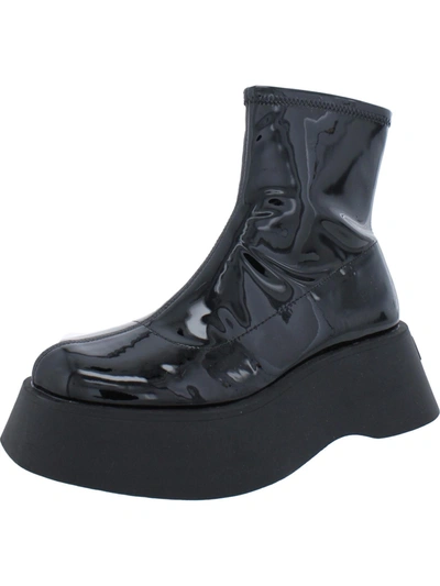 Shop Circus By Sam Edelman Garland Womens Patent Chunky Ankle Boots In Black