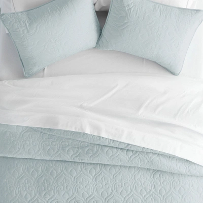 Shop Ienjoy Home Damask Stitch Gray Quilt Coverlet Set Contemporary Ultra Soft Microfiber Bedding