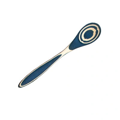 Shop Island Bamboo 8-inch Pakkawood Mini Spoon In Blue
