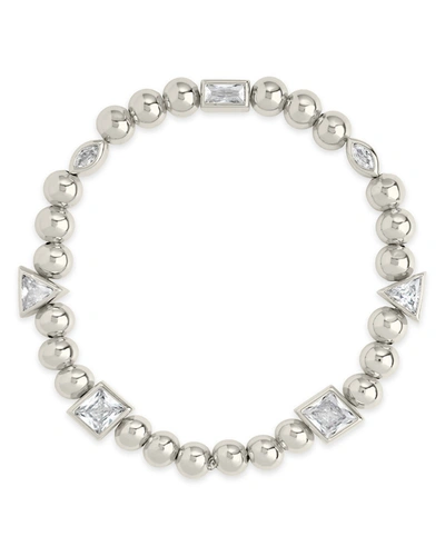 Shop Sterling Forever Amaris Beaded Bracelet In Silver