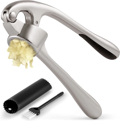 Shop Zulay Kitchen Garlic Press With Soft, Easy To Squeeze Ergonomic Handle In Multi