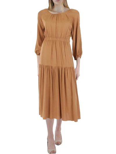 Shop Astr Womens Cut-out Long Maxi Dress In Brown