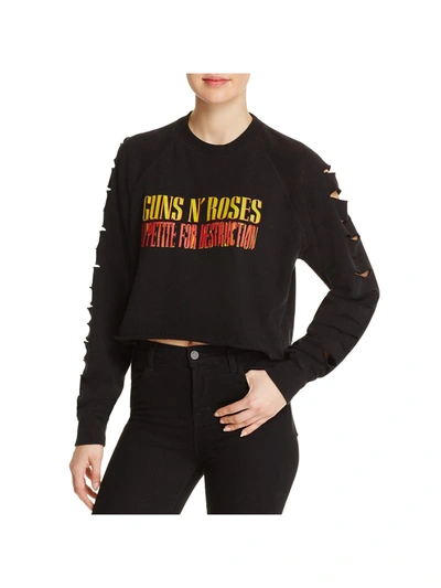 Shop Bravado Guns N' Roses Womens Cropped Band Sweatshirt In Black