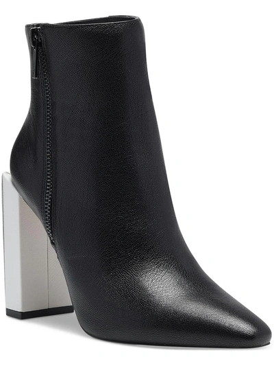Shop Jessica Simpson Timea Womens Leather Heels Ankle Boots In Black