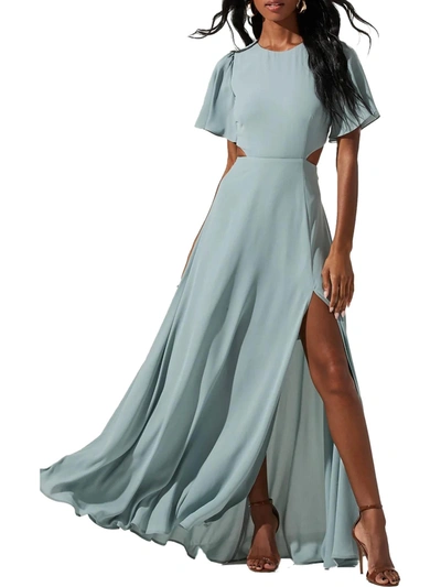 Shop Astr Katrina Womens Open Back Maxi Evening Dress In Multi