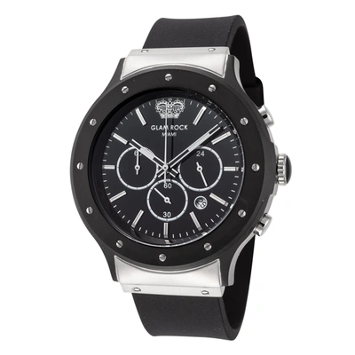 Shop Glam Rock Men's Marine 45mm Quartz Watch In Black