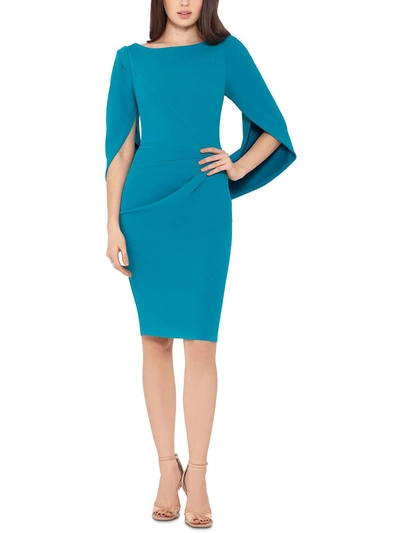 Shop Betsy & Adam Womens Business Knee Sheath Dress In Blue