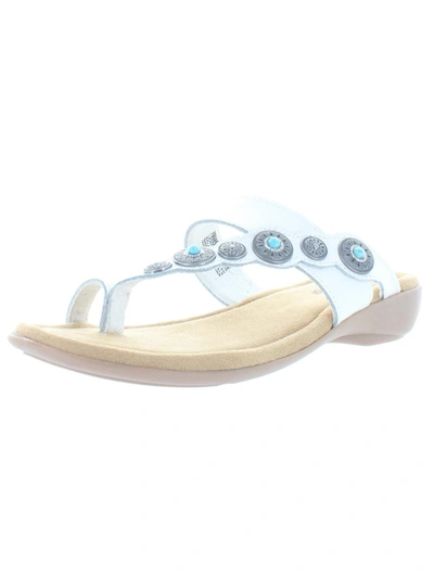 Shop Minnetonka Sasha Womens Slip On Embellished Slide Sandals In Multi