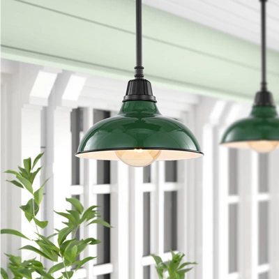 Jonathan Y Jasper 12.25" 1-light Farmhouse Industrial Indoor/outdoor Iron Led Pendant